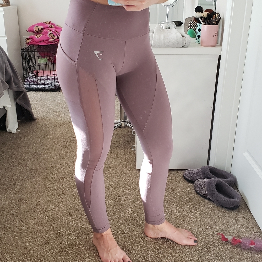 Gymshark Mesh Leggings -purple/mauve